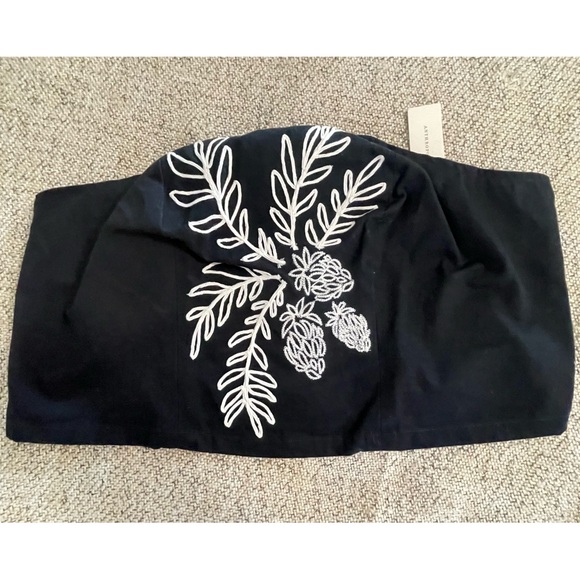 Anthropologie Maeve Embroidered Tube Top NWT Size 14 & 16W - Picture 7 of 16